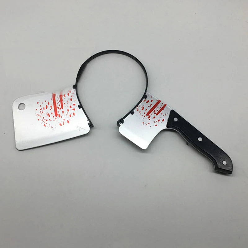 Halloween three-dimensional hair accessories tidy simulation toy plastic head knives scissors Halloween decoration