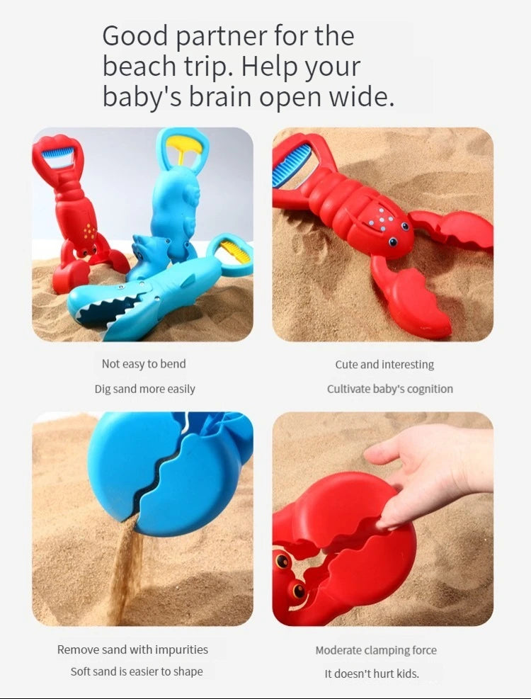 Grabber Baby Bath Toys - Beach toys sand playing Cute Colorful Lobster Claw Catcher Swimming Pools & Outdoors - Educational Game