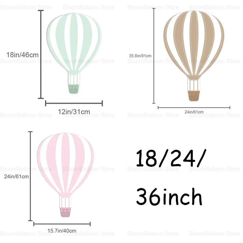 Hot Air Balloon KT Board Blue Pink Hot Air Balloon Cutouts for 1st Birthday party Decoration Girl