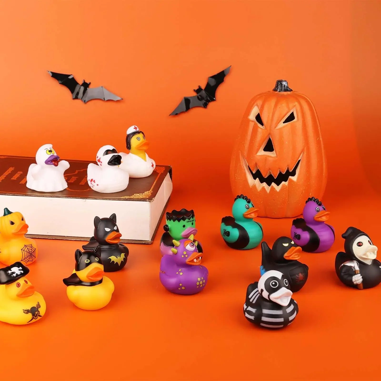 Halloween Gift Rubber Duck Party Favors Squeaky Water Playing Toy Desktop Decoration Halloween