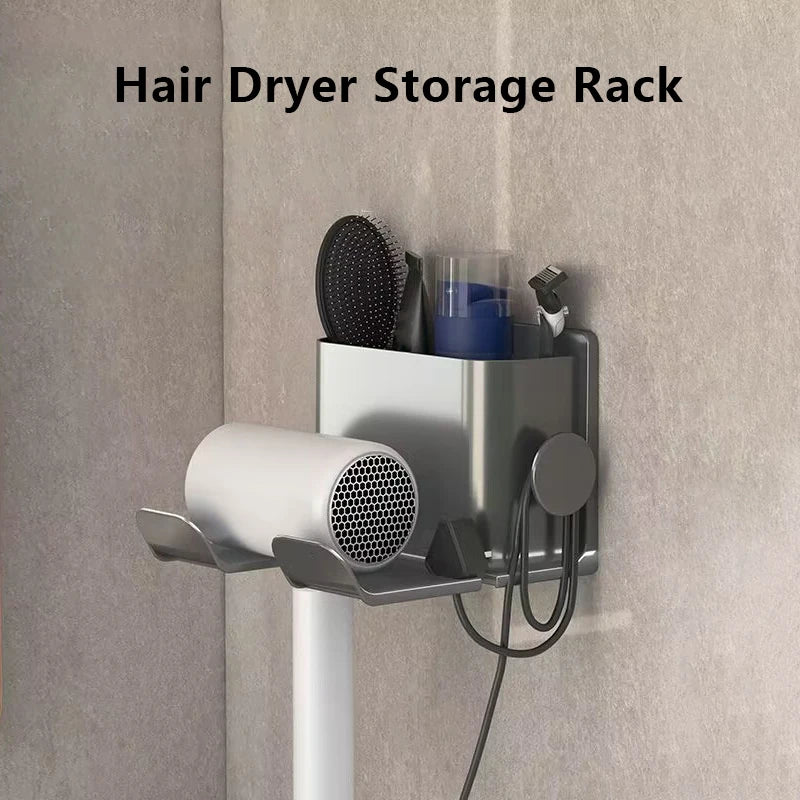 1pc Hair Dryer Holder Wall Mounted Hair Straightener Dryer Hair Stand