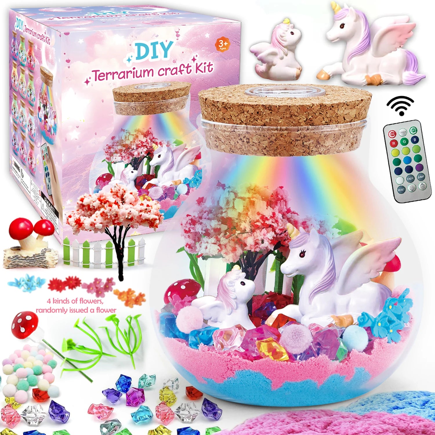 Crafts Kit for Kids-LED Night Light Up & Remote Unicorn Birthday Gifts Toys for Girls Ages5 6 7 8 9 10 Year Old-Christmas Gifts