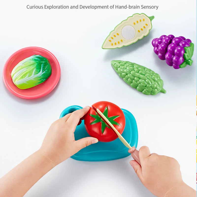 Children play house toys kitchen cut fruit and vegetable set, boys and girls play house can cut fruit