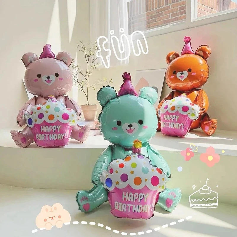 Large Birthday Three Layer Cake Candle Cake Shaped Happy Birthday Party