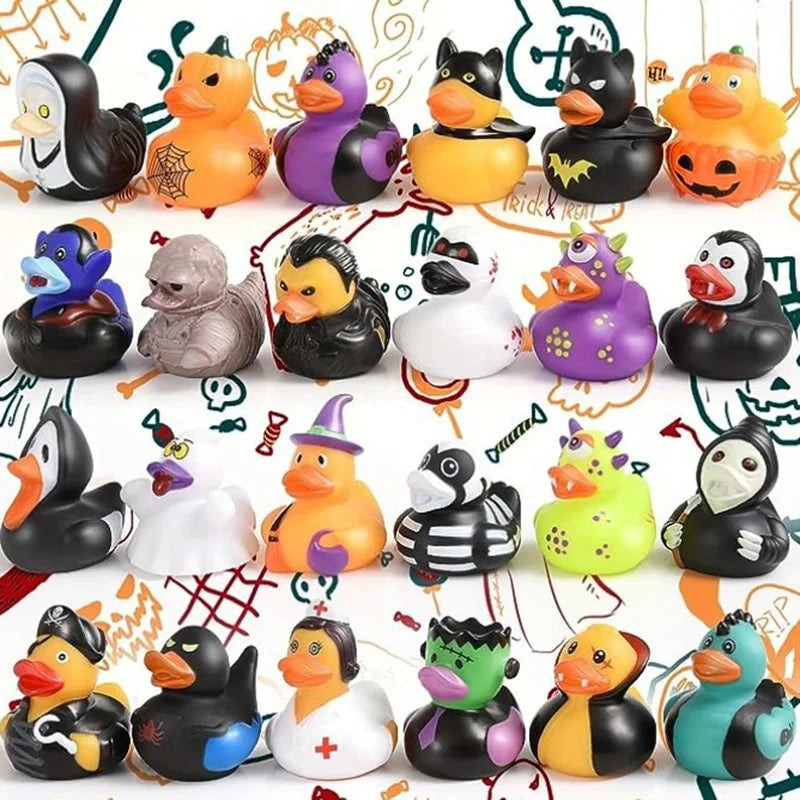 Halloween Gift Rubber Duck Party Favors Squeaky Water Playing Toy Desktop Decoration Halloween