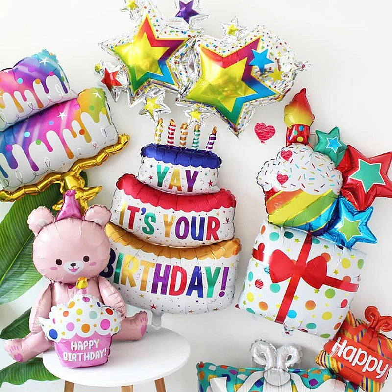 Large Birthday Three Layer Cake Candle Cake Shaped Happy Birthday Party