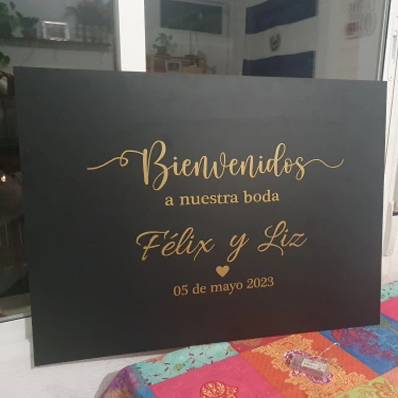 Mariage Wedding Welcome Sign Vinyl Stickers Custom Texts Wedding Birthday Parties