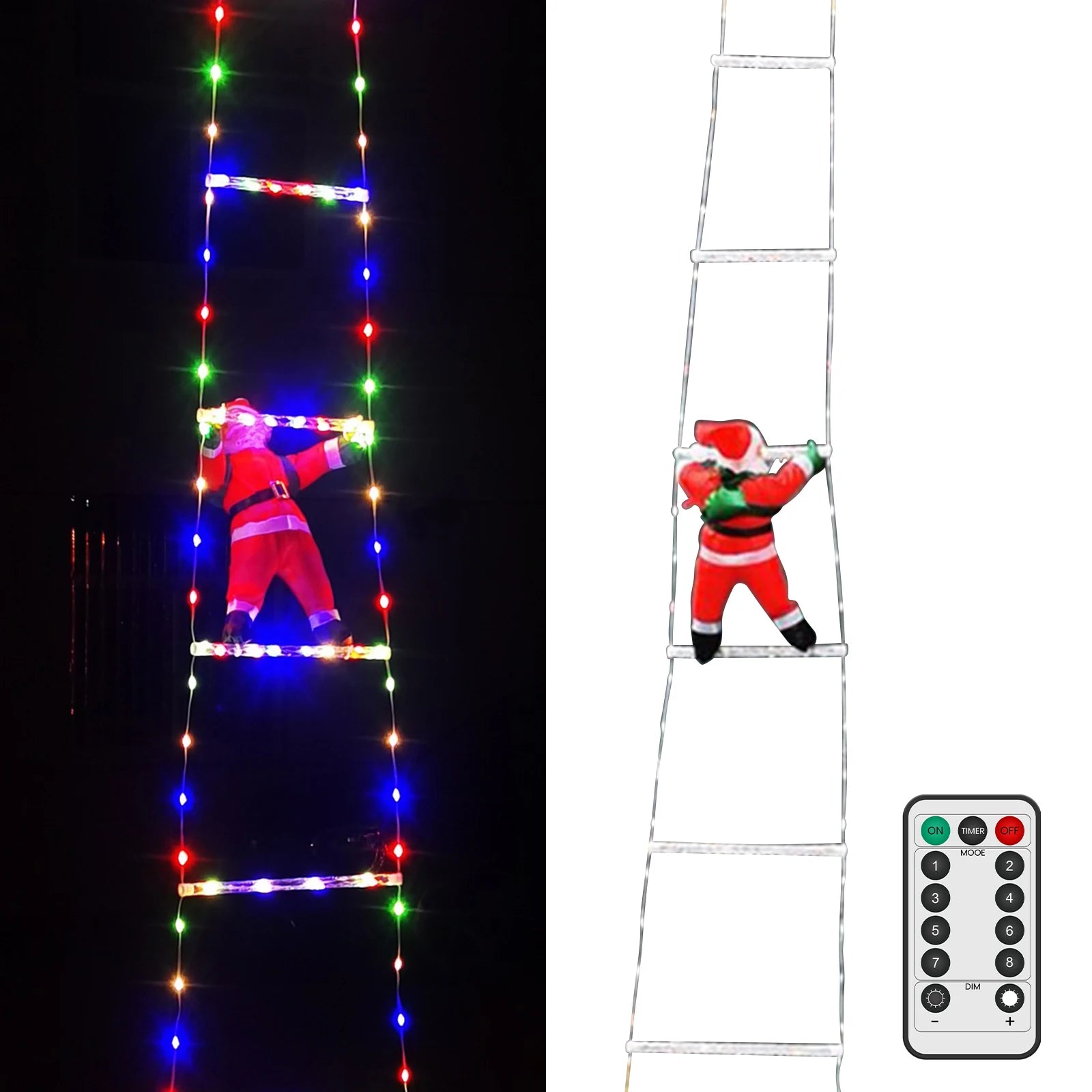 LED Christmas Ladder Light with Santa Christmas Climbing