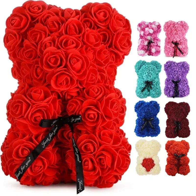 New Artificial Flower Eternal Rose Teddy Bear for Mom Mother's Day Birthday Valentine's Day