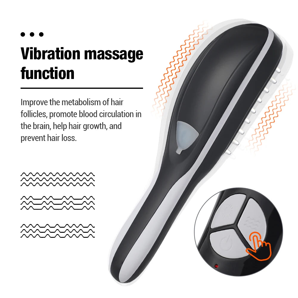 Electric Spray Massage Comb Hair Growth Vibration Head Massager Brush