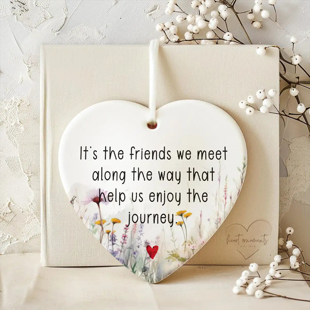 Friendship Ornaments For Ture Friends Heart Shape Acrylic Hanging Sign Friendship Plaque Crafts Ornament Christmas Decor Gifts
