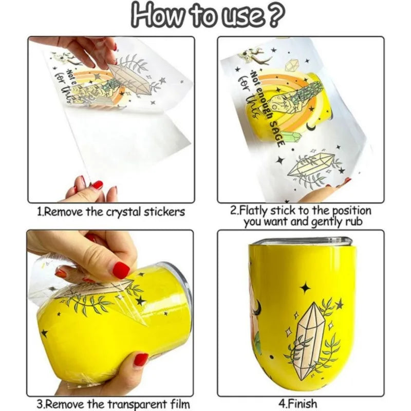 8pcs Cute Thanksgiving Cartoon Mirror Gift Sticker Wall Sticker Waterproof PVC Children's Room