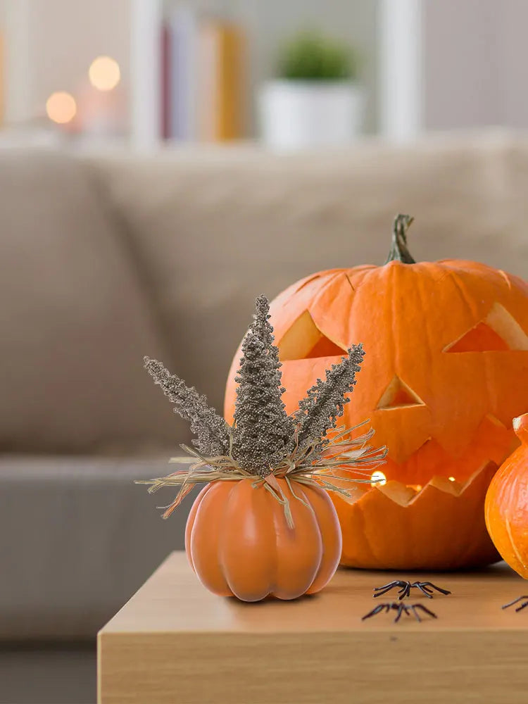 1PC Simulated Green Plant Pot 20CM(H) Wheat Pumpkin Pot Home