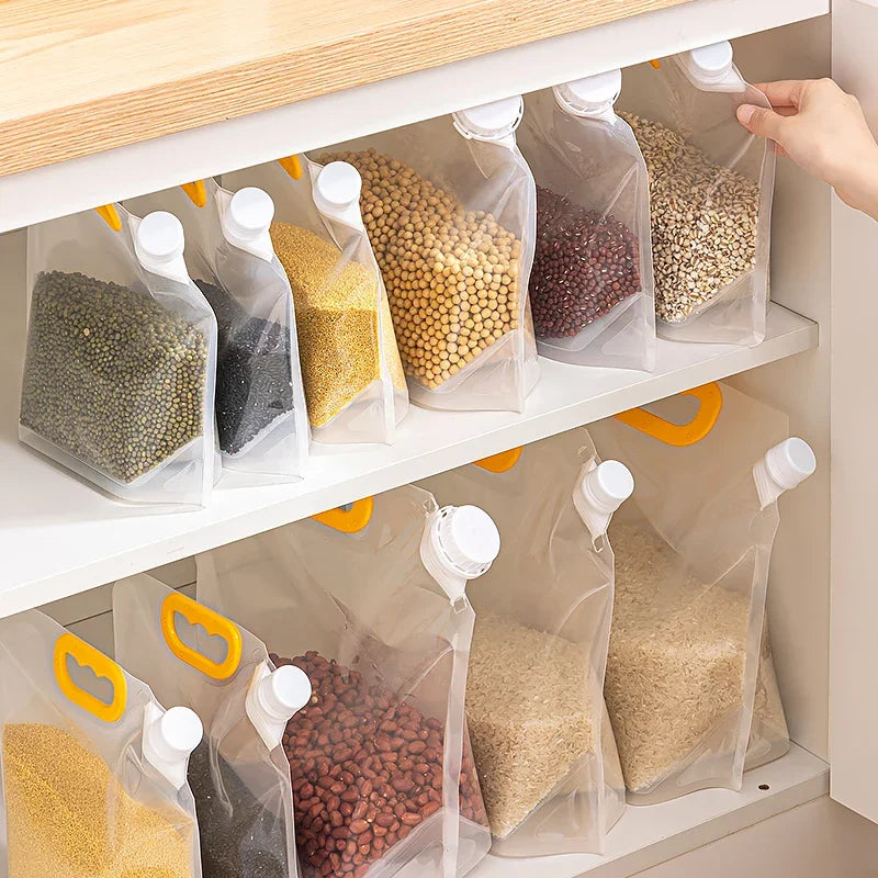 5PCS Sealed Storage Bag Rice Packaging Bags Kitchen Moisture-Proof Insect-Proof Bag Reusable