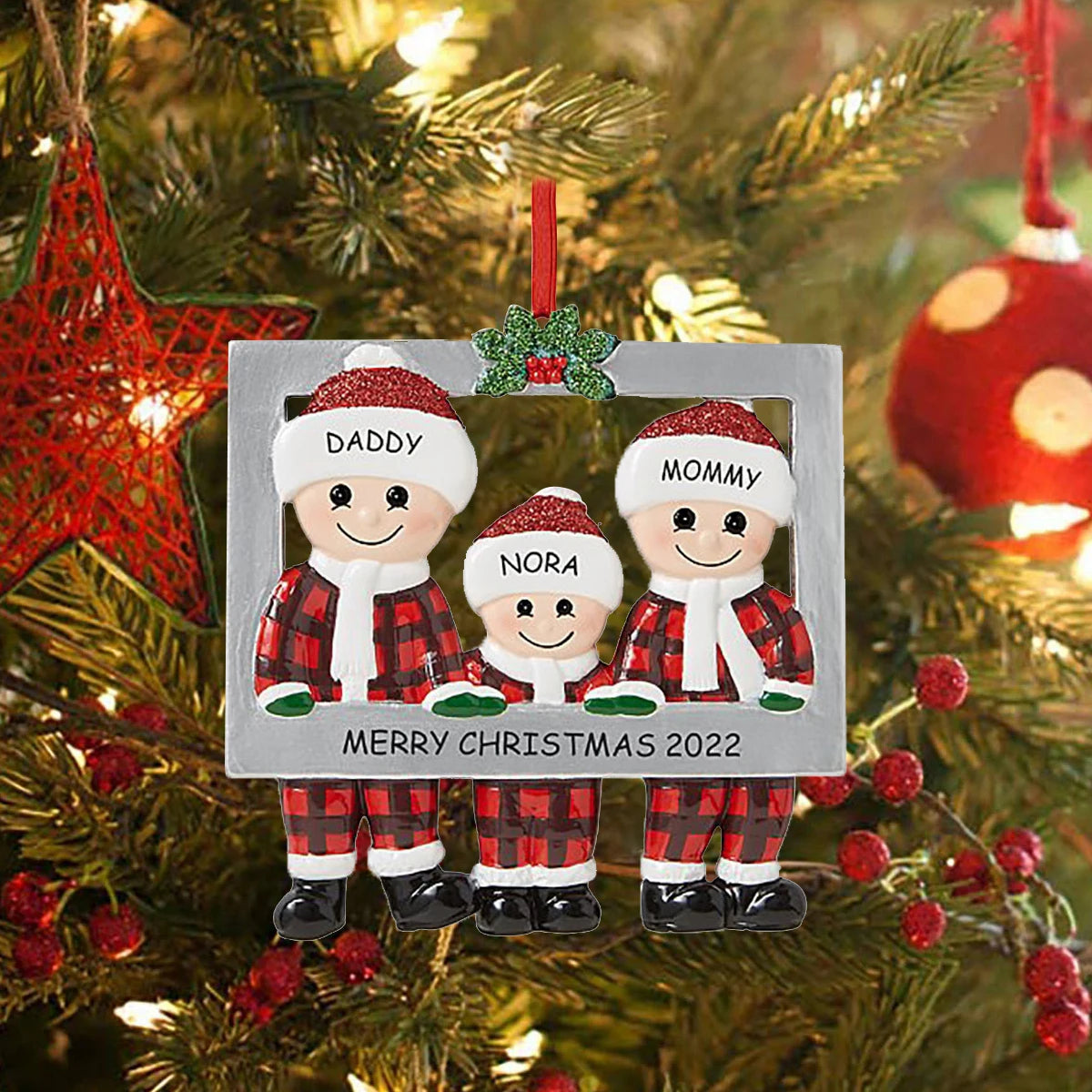 DIY  Christmas Family Pendant Merry Christmas Decorations