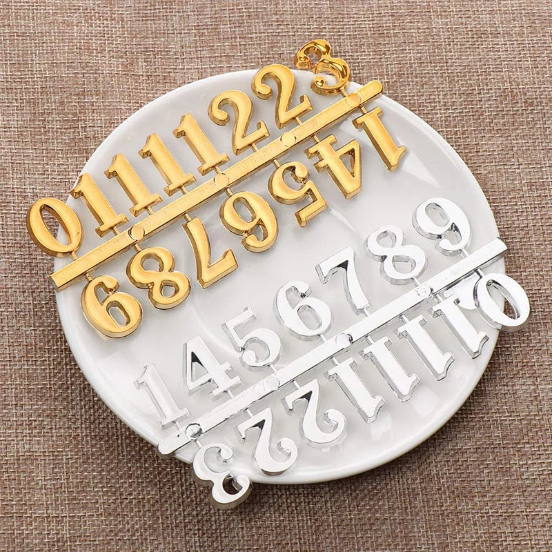 1Set DIY Arabic Numerals Roman Numerals Wall Digital Clocks Replacement Parts