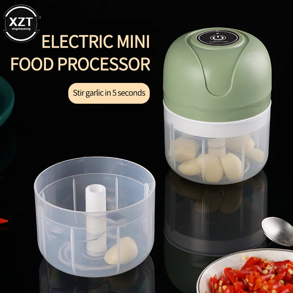 Mini Electric Garlic Chopper USB Meat Grinder Garlic Masher Machine