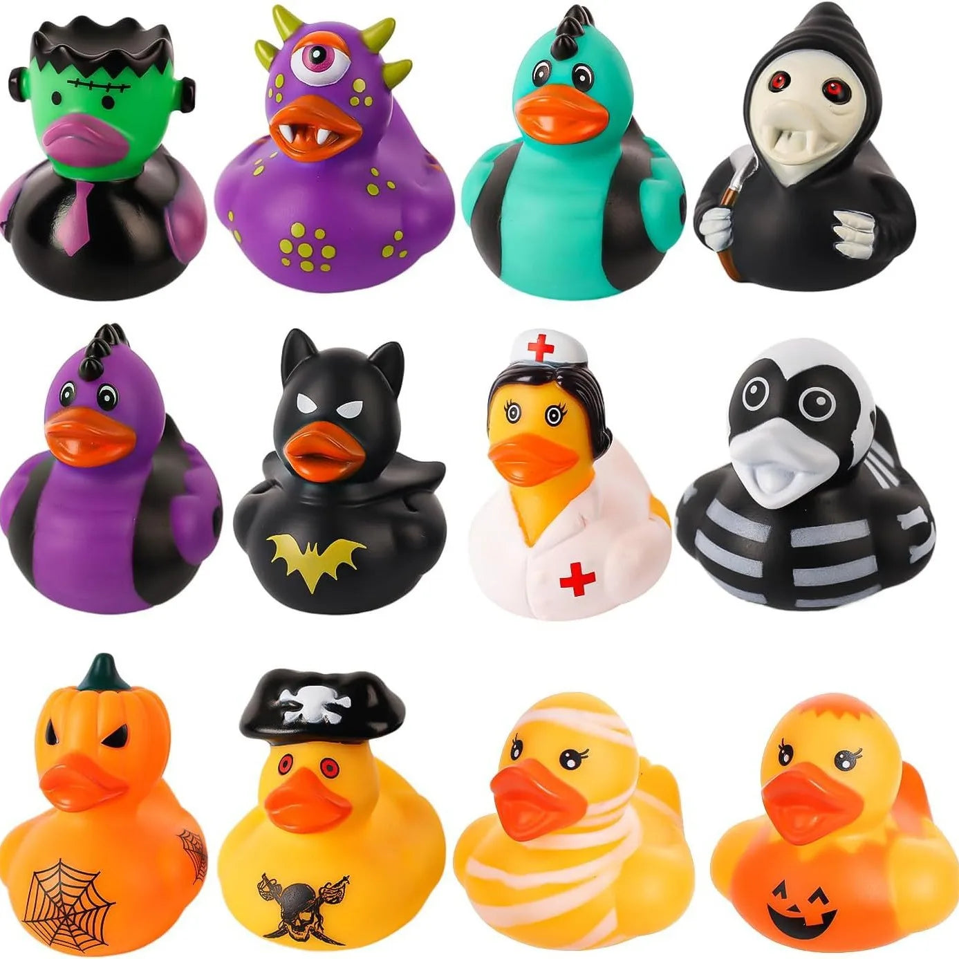 Halloween Gift Rubber Duck Party Favors Squeaky Water Playing Toy Desktop Decoration Halloween
