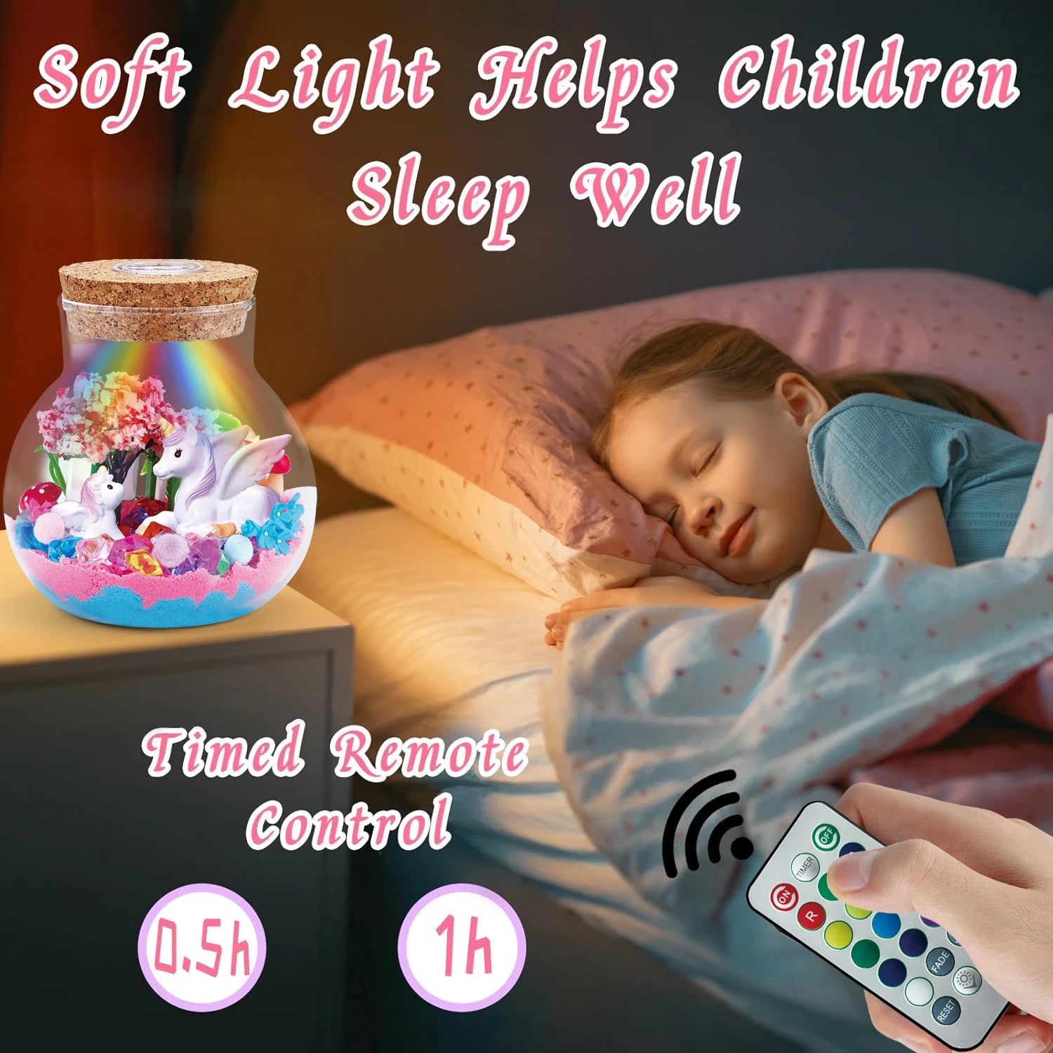 Crafts Kit for Kids-LED Night Light Up & Remote Unicorn Birthday Gifts Toys for Girls Ages5 6 7 8 9 10 Year Old-Christmas Gifts