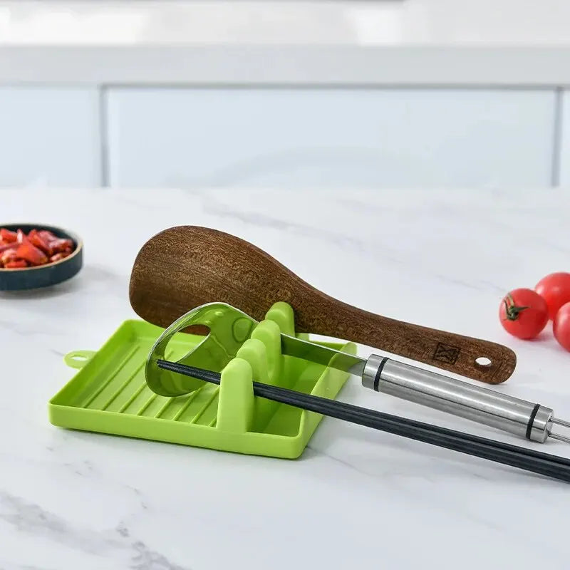 patula Rack Pot Lid Rack Shelves Counter Top Shovel Spoon Shelf Soup Spoon Pad Put Soup Spoon Chopsticks Holder
