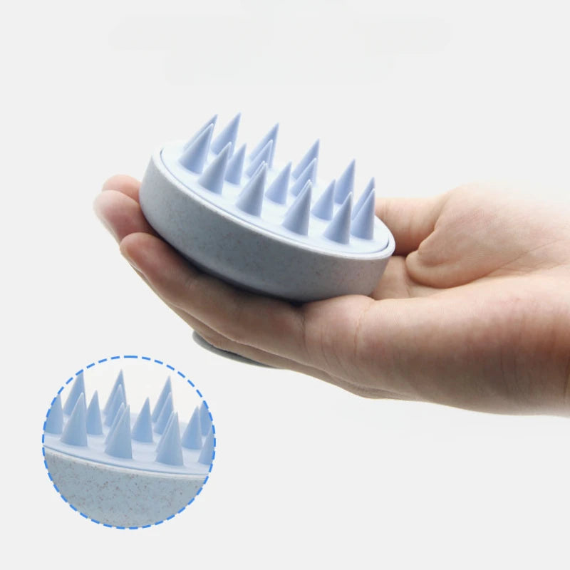Silicone Shampoo Brush Head Scalp Massage Comb