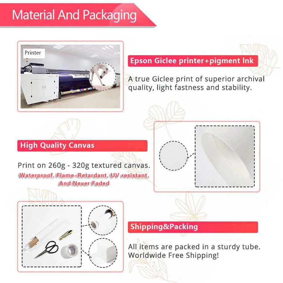 Beach Rock Bike Starfish Rose Flower Landscape Wall Art Canvas Painting