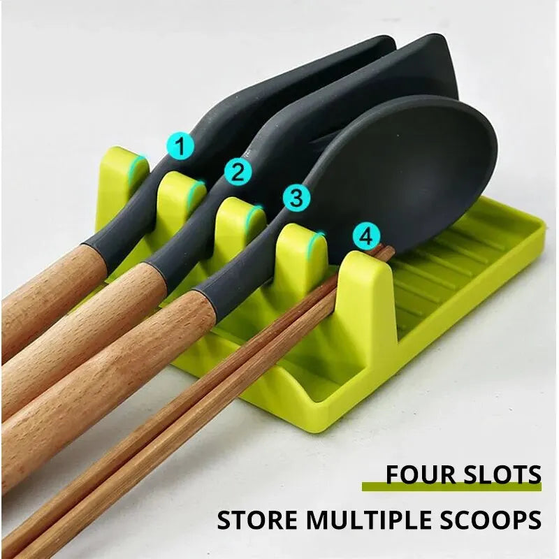 patula Rack Pot Lid Rack Shelves Counter Top Shovel Spoon Shelf Soup Spoon Pad Put Soup Spoon Chopsticks Holder