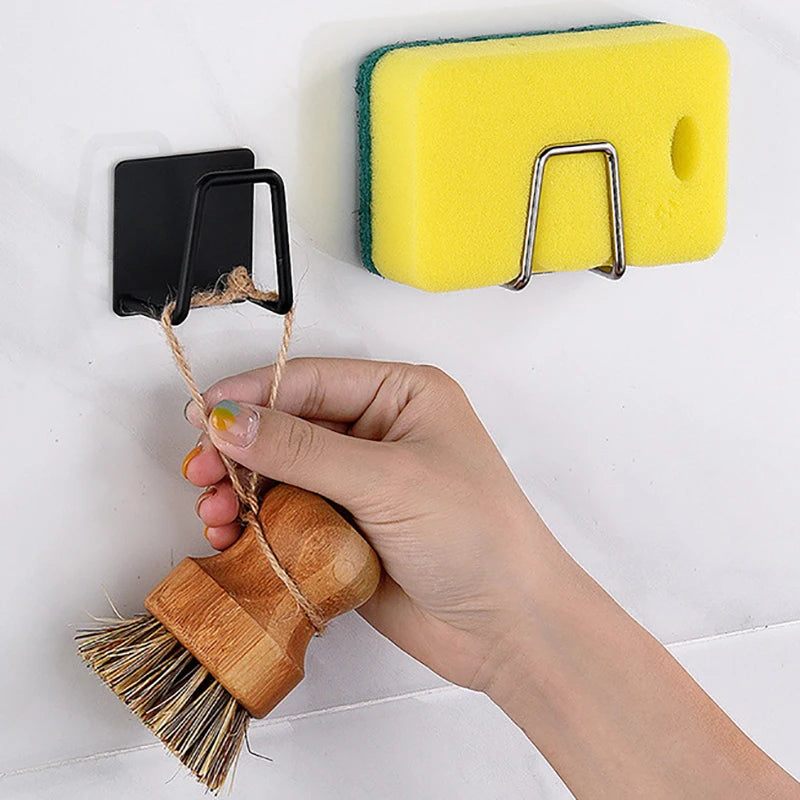 Kitchen Stainless Steel Sponge Racks Self-Adhesive