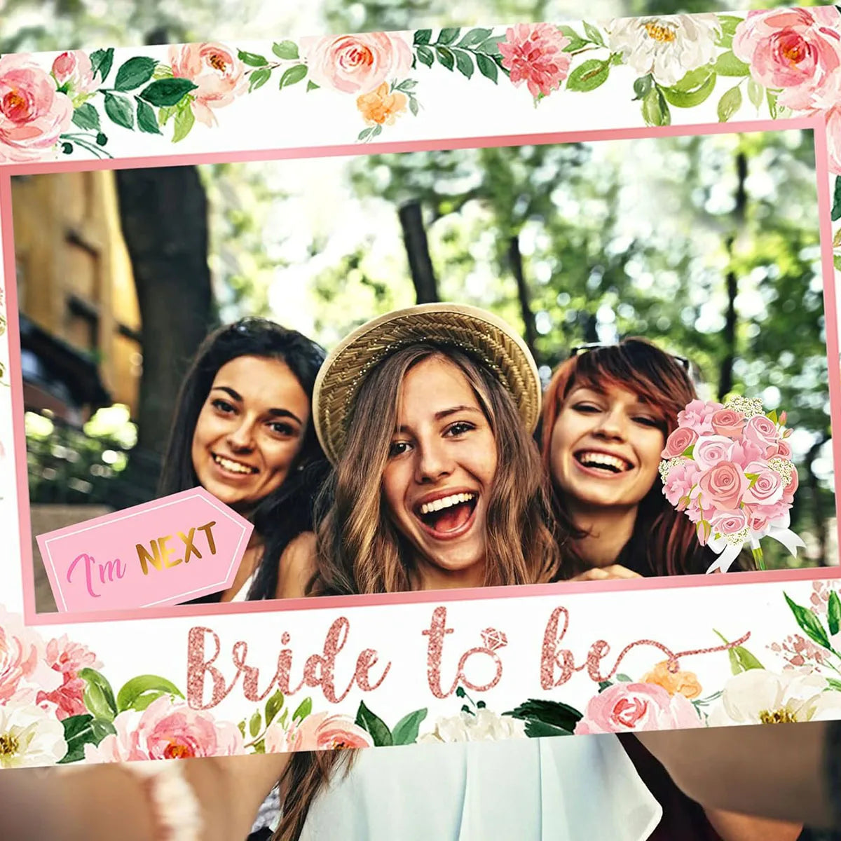 1Set Team Bride to be Photo Booth Props Paper Frame Bachelorette Party Decor