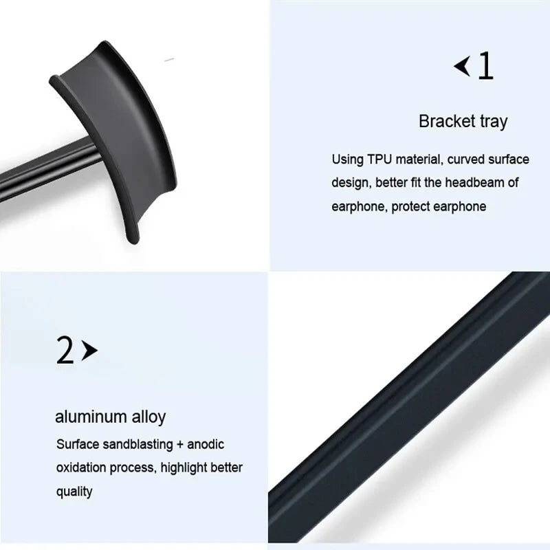 Black And White Earphone Holder