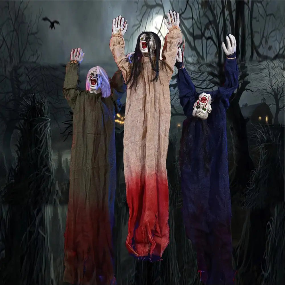 Halloween Spirit Face Decorations Eye Catching Bloody Eye Shape Doll Ornament Terrifying In Dark Place Embellishment Party