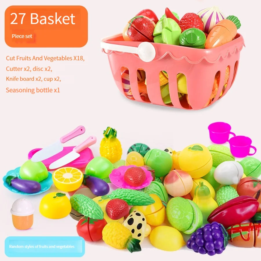 Children play house toys kitchen cut fruit and vegetable set, boys and girls play house can cut fruit