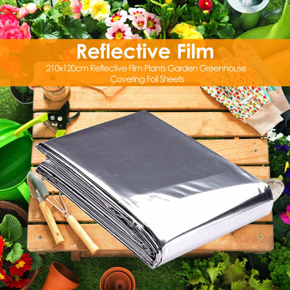 1-10PCS 210x120cm Silver Mylar Reflective Film Covering Sheet