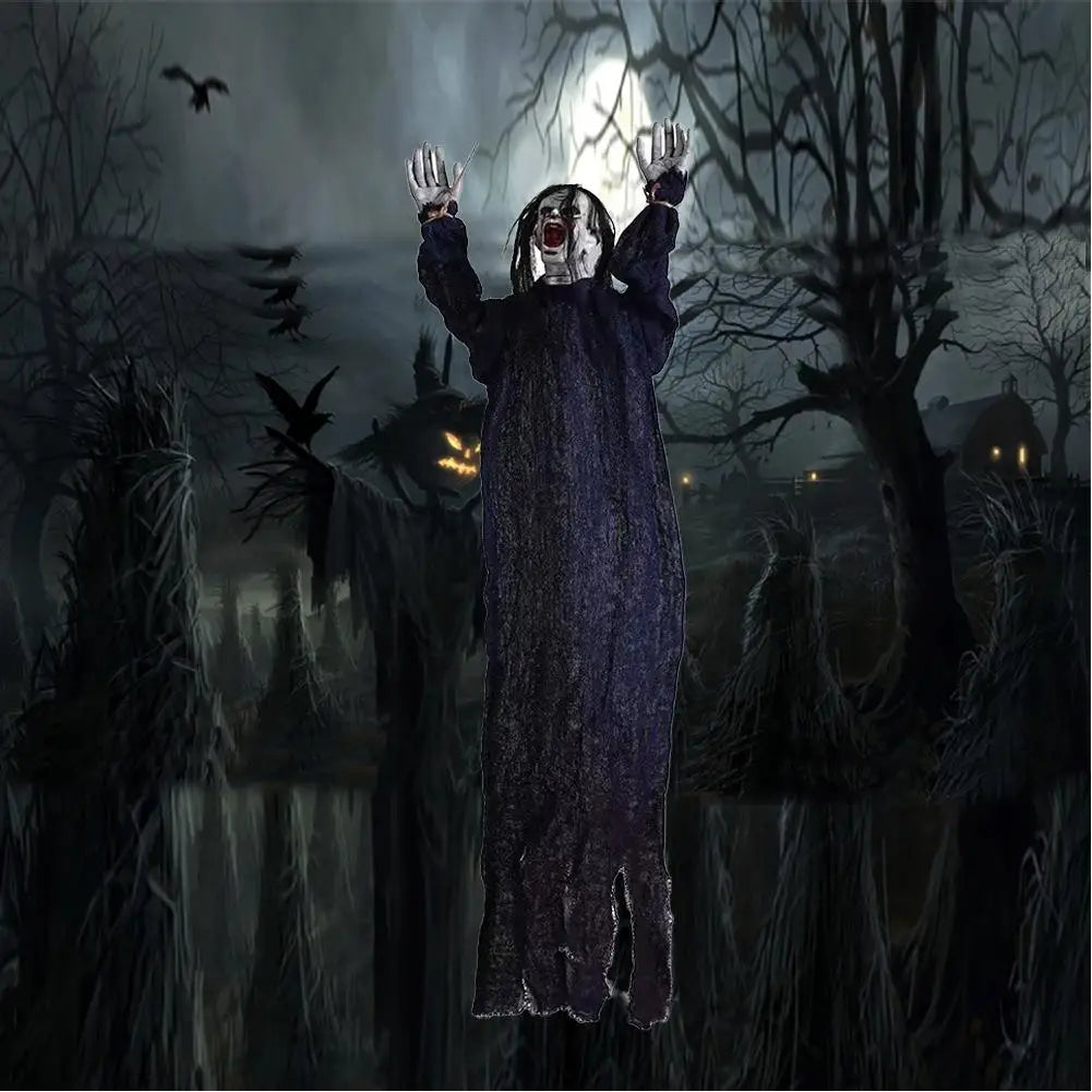 Halloween Spirit Face Decorations Eye Catching Bloody Eye Shape Doll Ornament Terrifying In Dark Place Embellishment Party