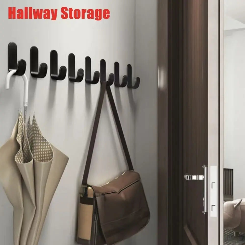 6Pcs Self Adhesive Strong Wall Hooks Towel Hook