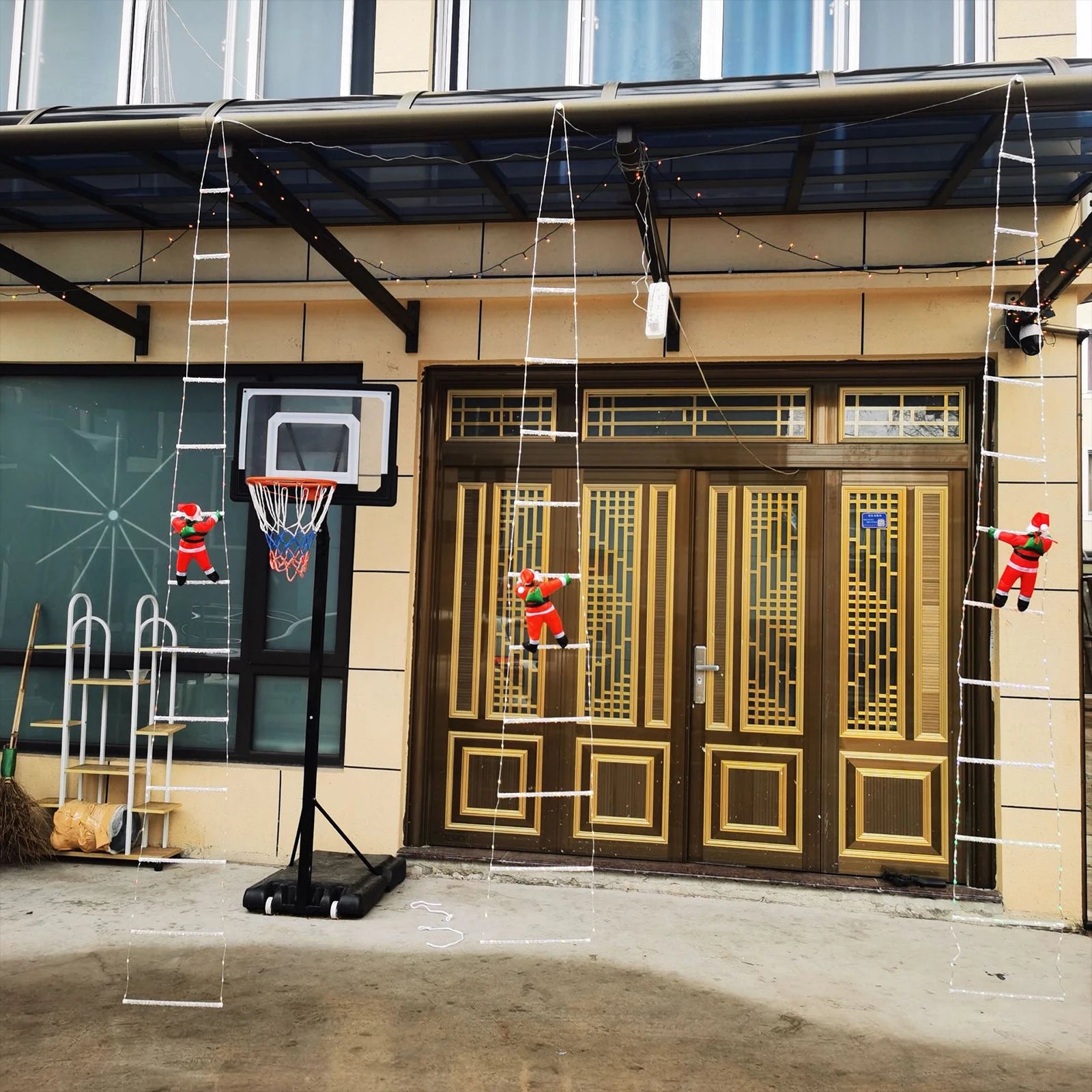 LED Christmas Ladder Light with Santa Christmas Climbing