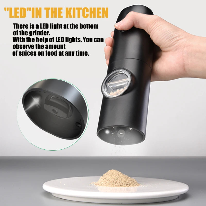 Automatic Pepper Grinder Salt And Pepper Grinder USB Rechargeable