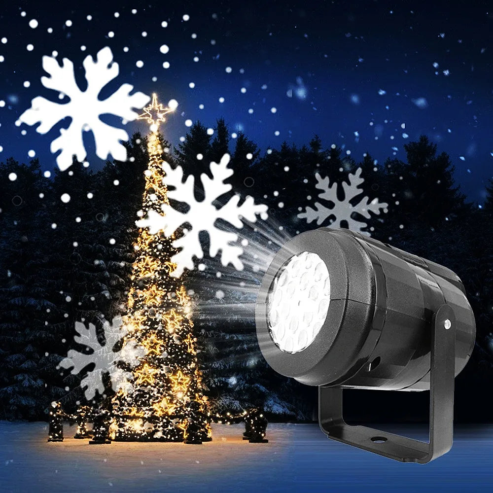 LED USB Snowflake Projector Holiday Lights