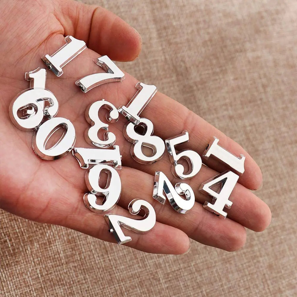 1Set DIY Arabic Numerals Roman Numerals Wall Digital Clocks Replacement Parts