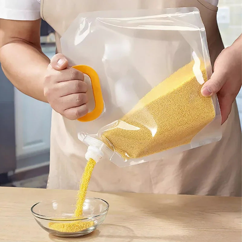 5PCS Sealed Storage Bag Rice Packaging Bags Kitchen Moisture-Proof Insect-Proof Bag Reusable