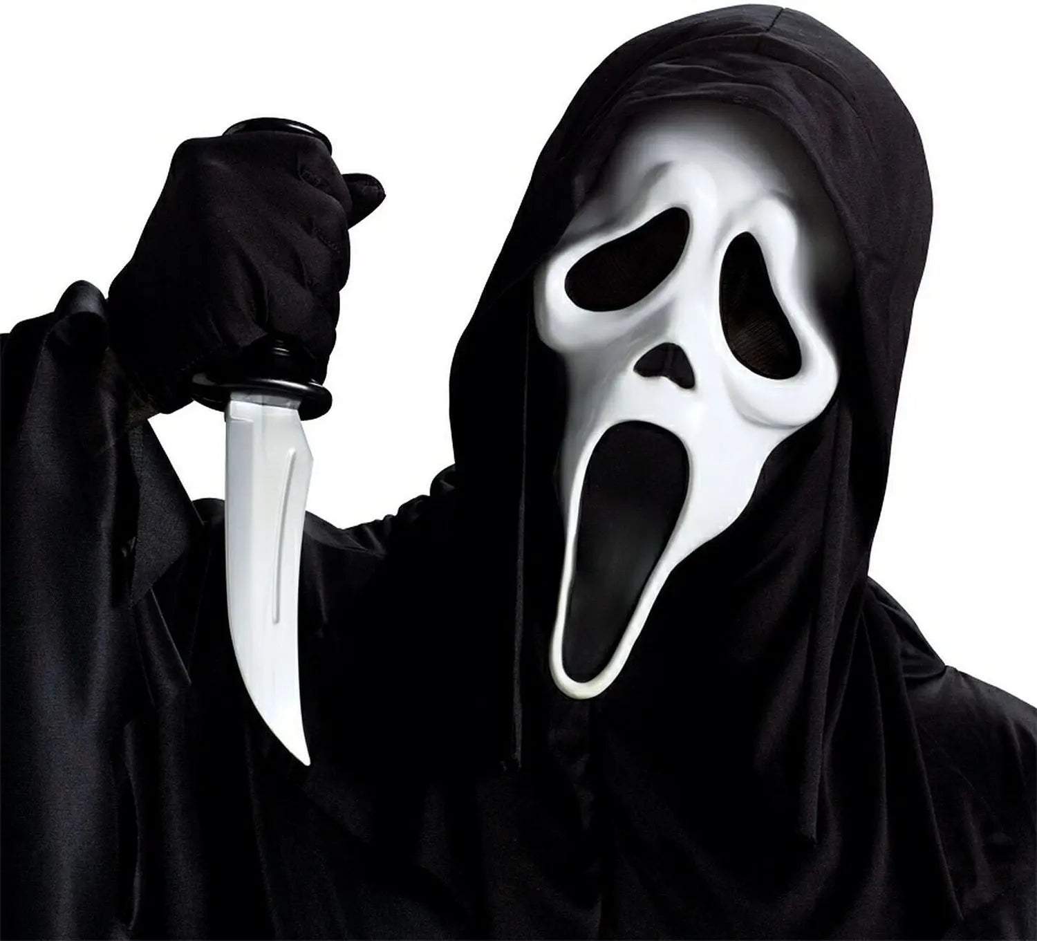 Ghost Face Scream Movie Horror Mask Halloween Killer Scary Headgear Mask Cosplay Adult Costume Accessories Props Suit