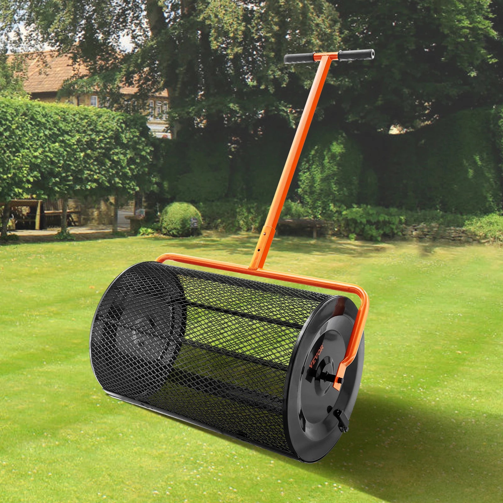 VEVOR Garden Seeder Walk-Behind Garden Push Seeder Manual Row Crop Planter Garden Lawn Spreader for Sowing Seed for Various Seed