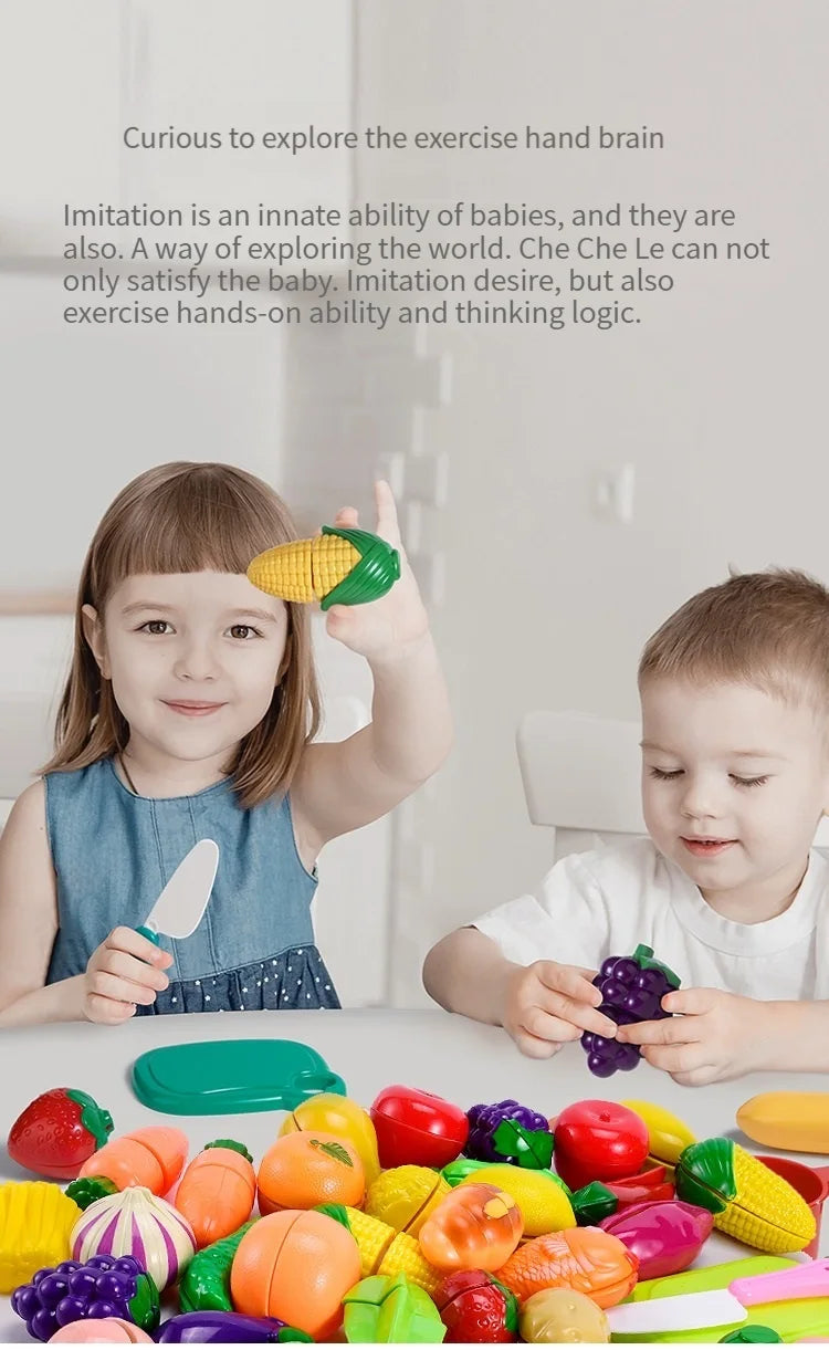 Children play house toys kitchen cut fruit and vegetable set, boys and girls play house can cut fruit
