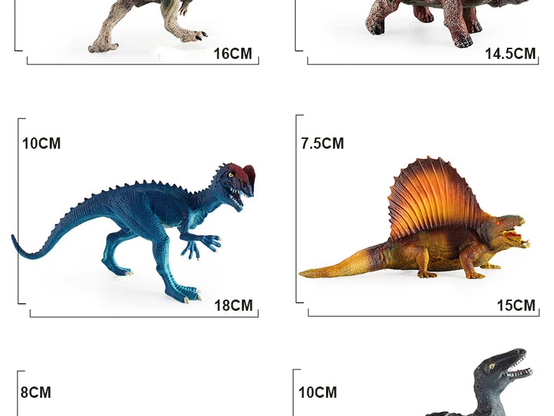 Dinosaur Toys for Kids 3-5+ (16,26 Plastic Dinosaur Figures) Dinosaur Gift Set for Toddlers Learning & Development (Boys & Girls