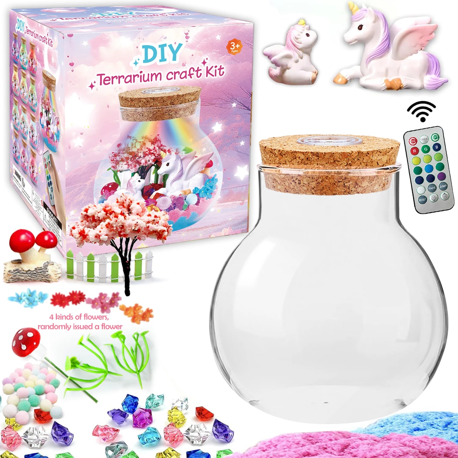 Crafts Kit for Kids-LED Night Light Up & Remote Unicorn Birthday Gifts Toys for Girls Ages5 6 7 8 9 10 Year Old-Christmas Gifts