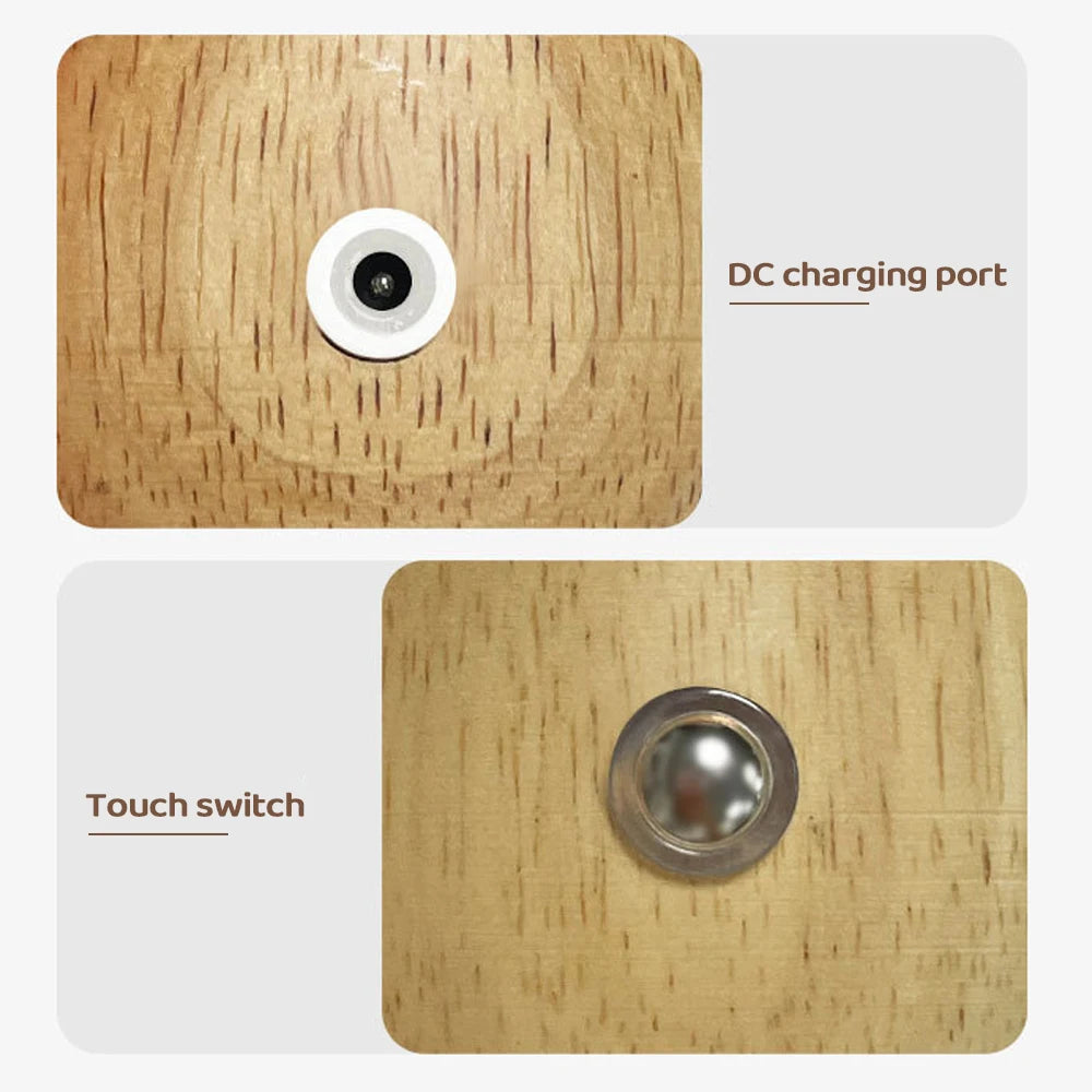 INS Wooden Creative Mushroom Night Light