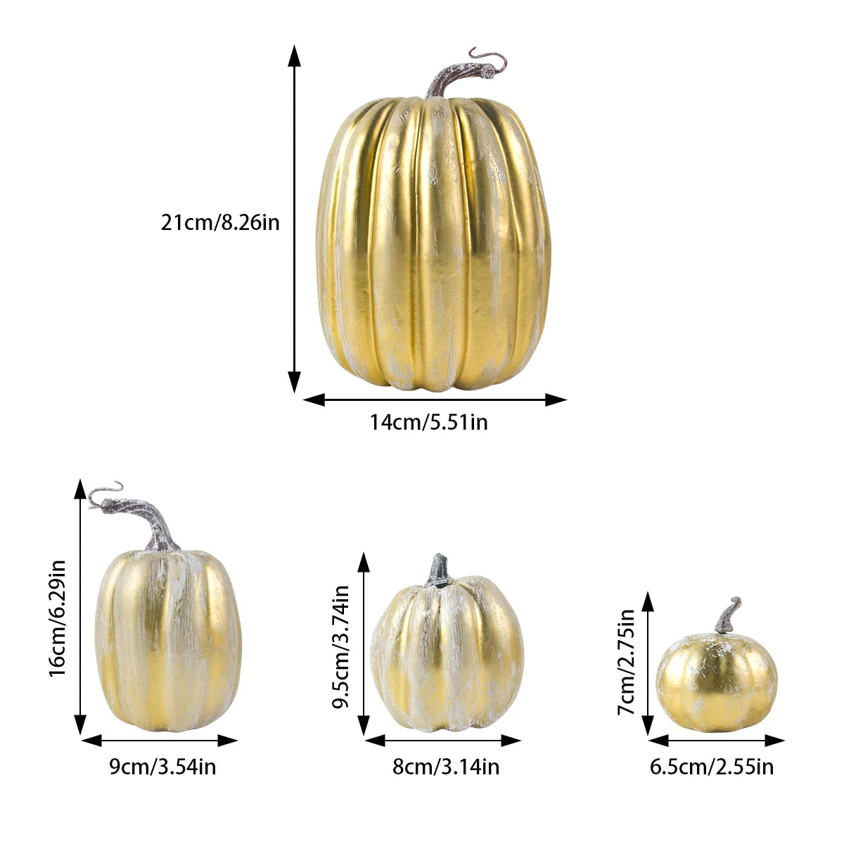 Thanksgiving Artificial Pumpkins Sets Assorted Big and Small Pumpkins