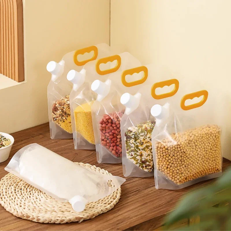 5PCS Sealed Storage Bag Rice Packaging Bags Kitchen Moisture-Proof Insect-Proof Bag Reusable