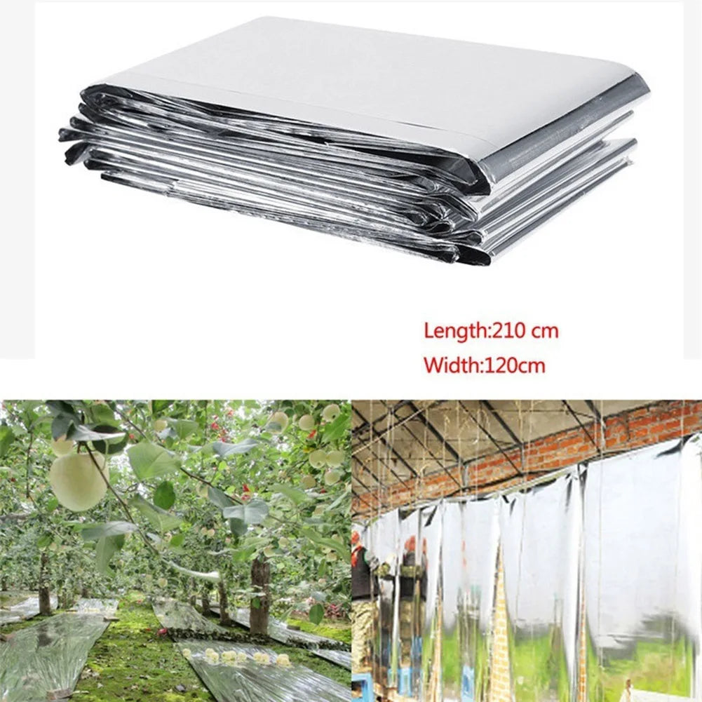 1-10PCS 210x120cm Silver Mylar Reflective Film Covering Sheet