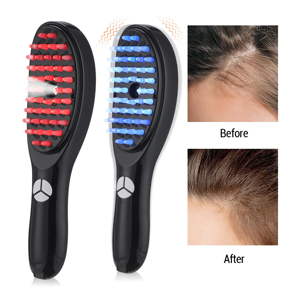 Electric Spray Massage Comb Hair Growth Vibration Head Massager Brush